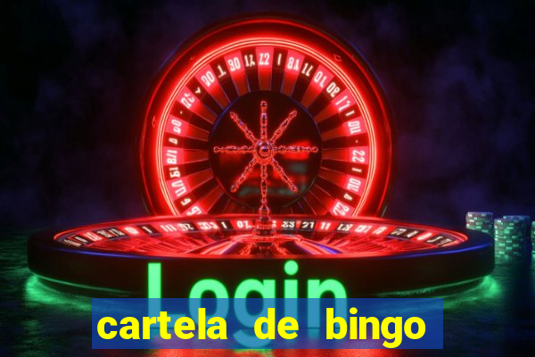 cartela de bingo cha de bebe